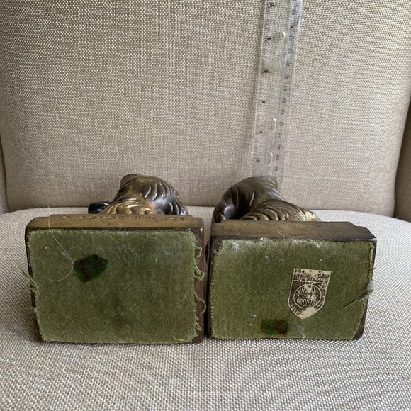 Armor Bronze Co. Puppy Dog with Bow Book Ends 1930's - Picture 7 of 12